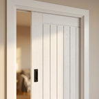 FD30 Fire Resistant Internal Pocket Door Set, White Moulded, 100mm, Primed Finish - detail view