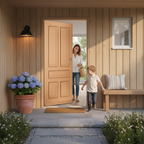 Premium Custom Made External Door - Solid Merbau Hardwood, 44mm Thickness, RAL Color Options