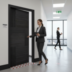 Premium Heavy Duty Fire Door with Six Offset Panels, Solid Core Design, and 10-Year Guarantee