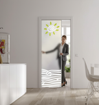 Premium Satin Glass Sliding Door System with Frame & Jambs - 10mm Thick Easy-Clean Design Up to 1026mm x 2040mm