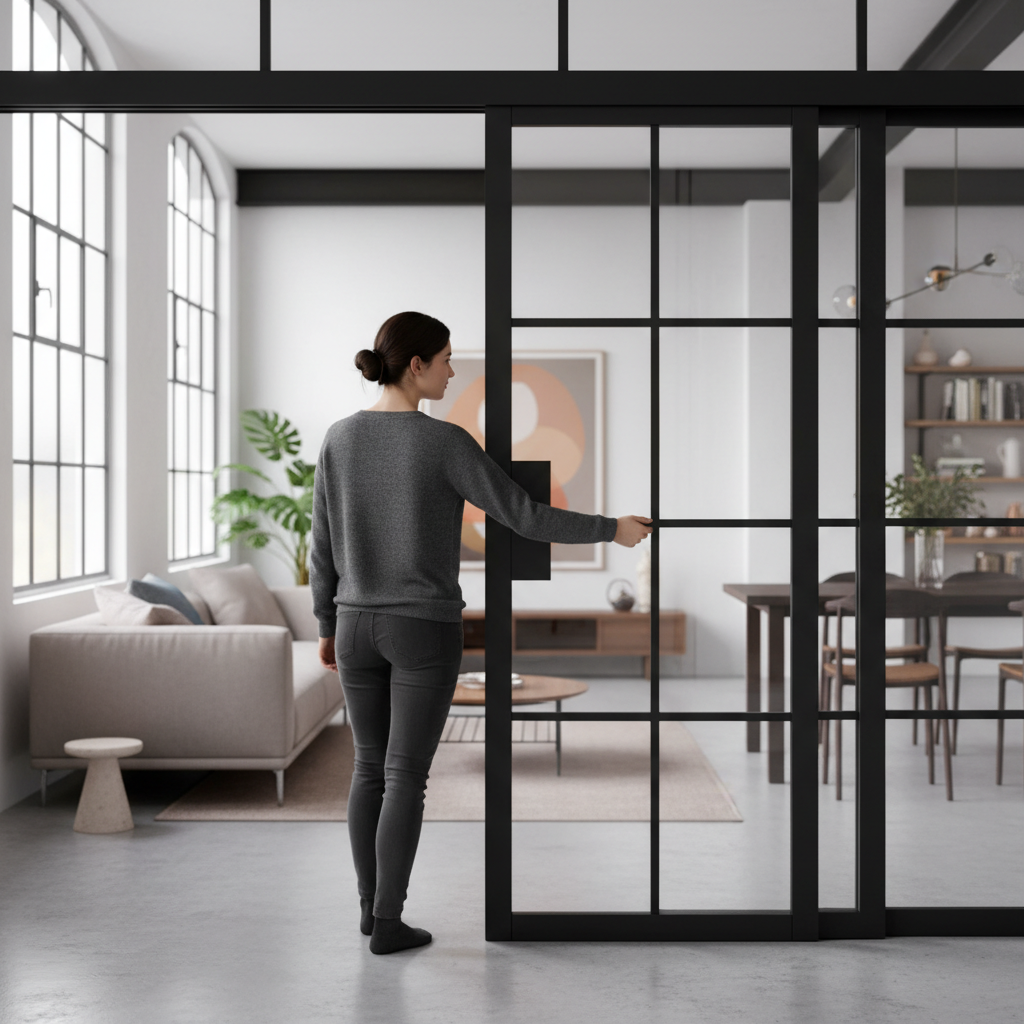 Premium Clear Glazed Pocket Door Set with Galvanised Steel Frame and Adjustable Jamb Options for Modern Interiors