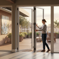Premium 6ft Slimline Aluminium Bifold Doors with Double Glazed Low-E Glass and Enhanced Security Features