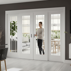 Premium Sliding French Divider with Fixed End Panels for Room Separation, 3500mm Opening Width