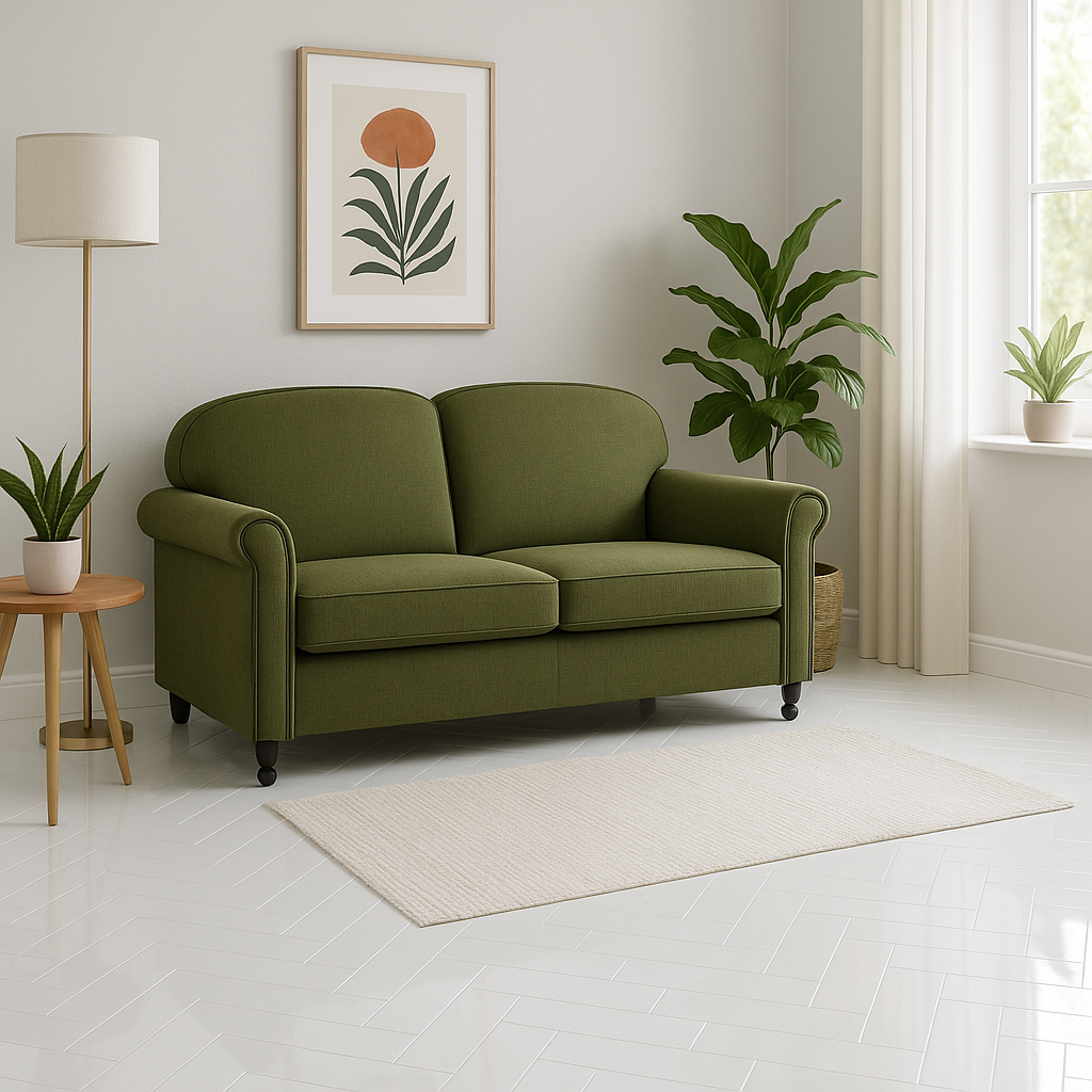 High Gloss White Herringbone 6mm LVT Flooring - Lustrous Finish