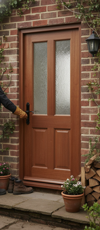 Premium Hardwood External Door - Unglazed Edwardian Style with Beading for Custom Glazing