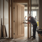 Premium Heavy Duty Oak Fire Door with Engineered Construction and 30-Minute Fire Rating for Enhanced Safety and Durability