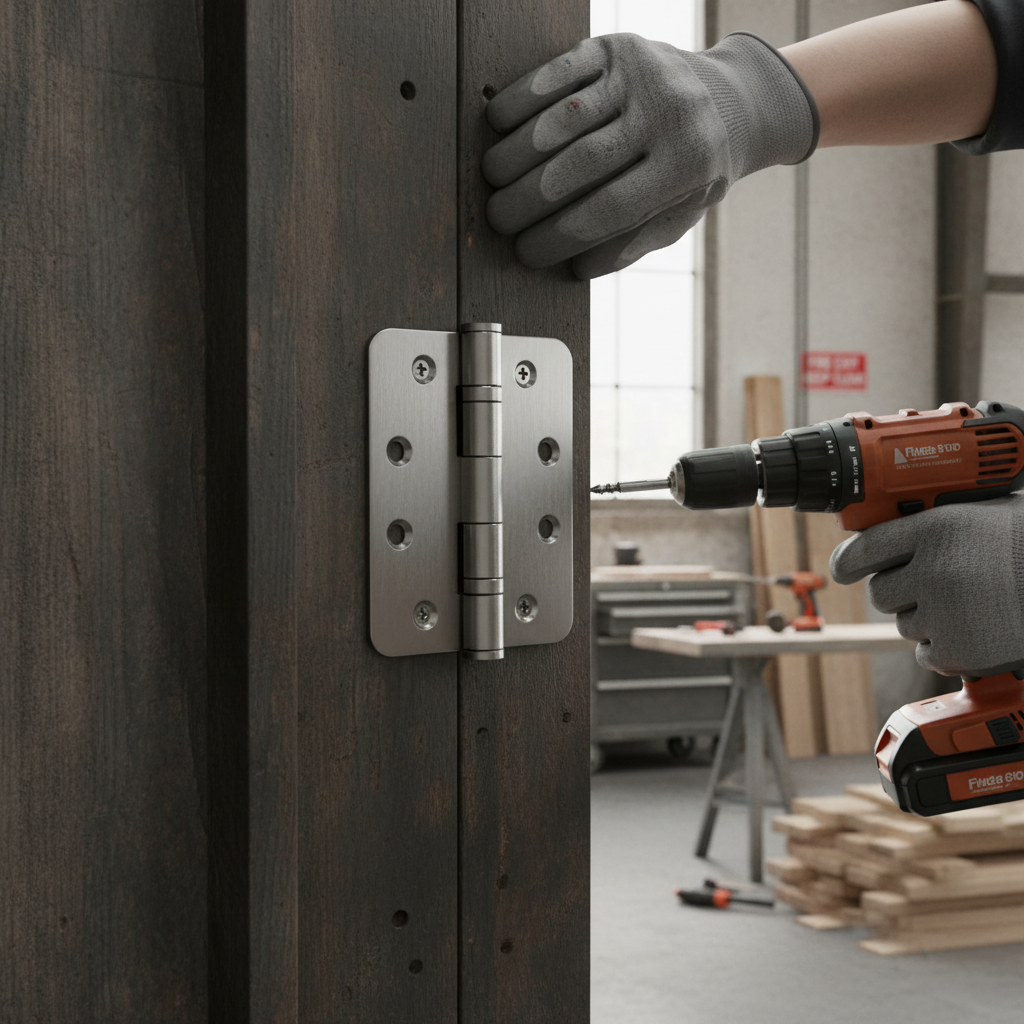 Premium 100mm CE13 Fire Rated Ball Bearing Radius Hinge Pair in Satin Stainless Steel for Interior Doors