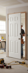 Premium White Moulded Colonist Internal Door with Grained Effect and Ready-to-Paint Finish