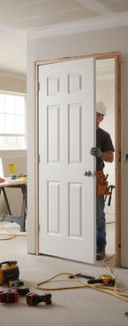 Premium White Moulded Colonist Internal Door with Grained Effect and Ready-to-Paint Finish