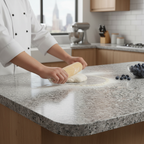 Premium Rounded Edge Laminate Worktop 3000mm x 600mm x 28mm - Elegant Granite Effect for Stylish Kitchens