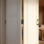 Internal Bi-Fold Door, White Primed, Solid Engineered Timber Core - detail view