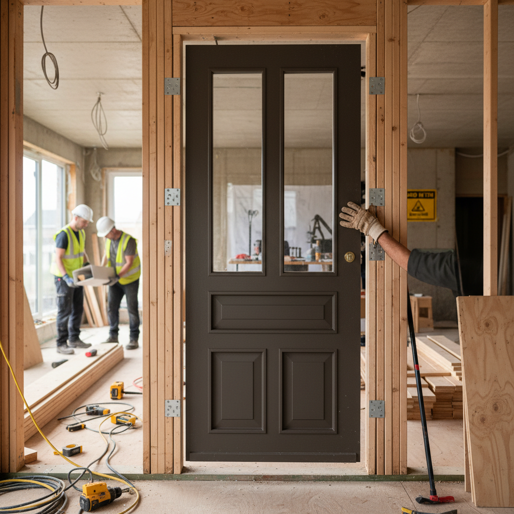 Premium Custom Made 2 Light External Door with Solid Merbau Hardwood and Double Glazed Clear Glass