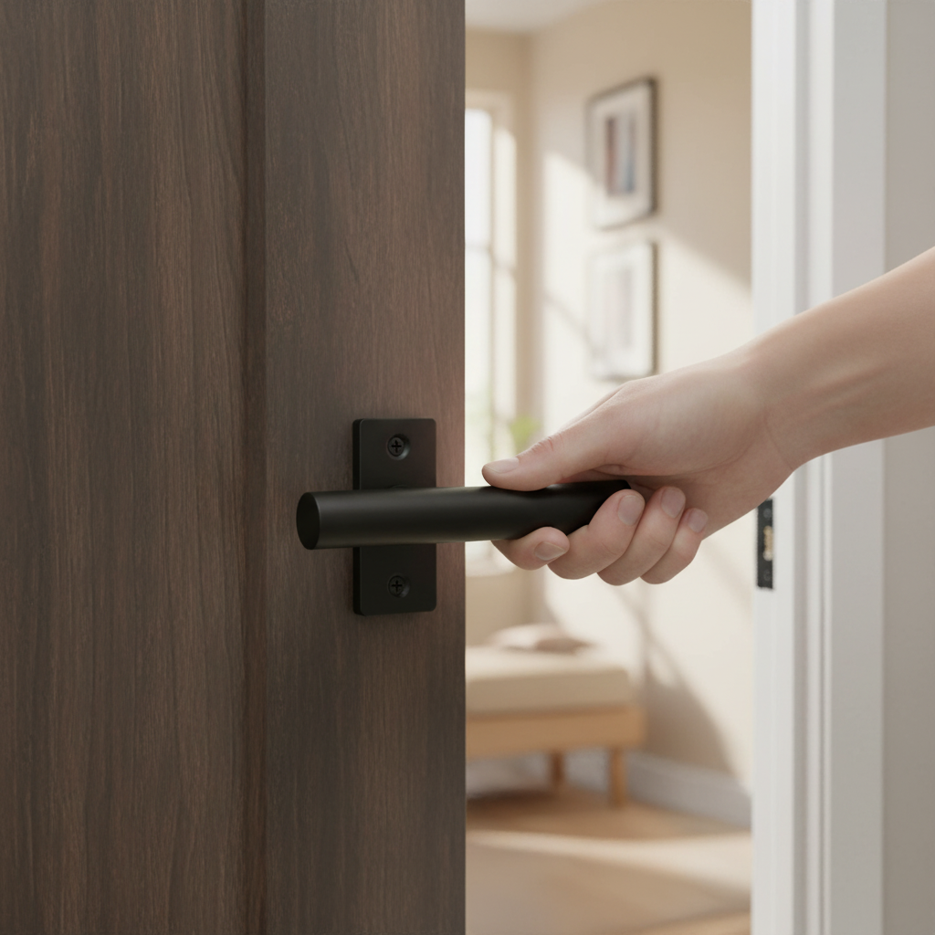 Premium 78mm (3'') Bolt Through Tubular Latch - Matt Black Finish for Door Hardware Compatibility