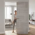Premium White Grey Laminate Door with Unique Texture and Semi-Solid Construction for Stylish Interiors