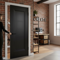 Premium Internal Fully Finished 1 Panel Elegance Door in Jet Black with Solid Core and Eco-Friendly Timber Construction