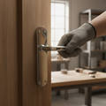Premium Lever on Backplate Door Handle Set - Polished Chrome Finish for Modern Interiors