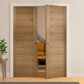 Premium Walnut Double Pocket Door Set with Galvanised Steel Frame and Pre-Finished Elegance for Modern Interiors