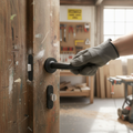 Premium Round Slim Lever Handle Set with Magnetic Latch - Matt Black Finish for Internal Doors
