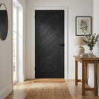 Internal Black Laminate Stockholm Door Fully Finished with Particleboard Core