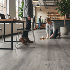 Premium 12mm Laminate Flooring with Bevelled V-Grooved Edges for a Solid Wood Appearance