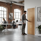 Premium Prefinished Oak Internal Door with Engineered Construction and Real Oak Inlays for Modern Style