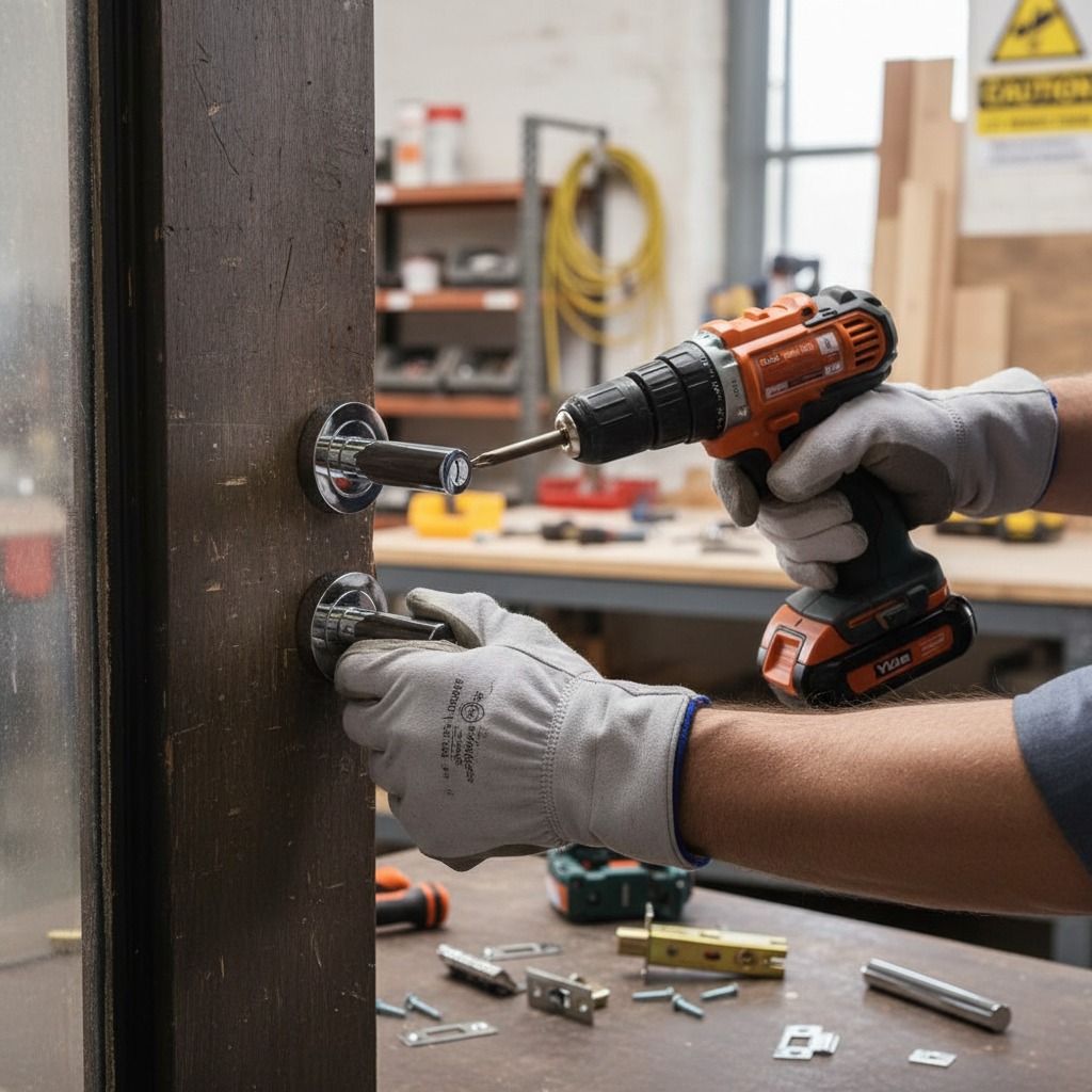 Premium Polished Chrome Door Handle Pack with Lever Design, Hinges, and Tubular Latch for Interior Doors