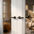 Internal French Door with 1 Light Clear Glass Glazing, White Primed Finish - detail view