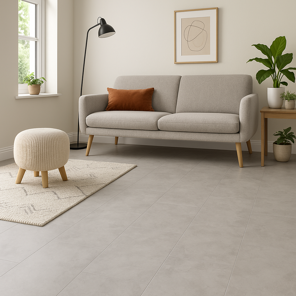Water-resistant 8mm Matt Laminate Flooring in Fusion Industry Tile Finish