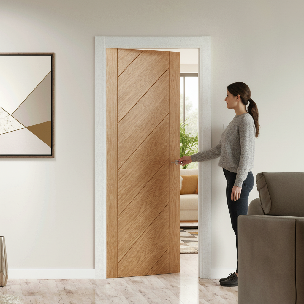 Premium Oak Internal Fully Finished Door with Elegant Design and Lifetime Guarantee for Home Interiors