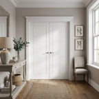 Internal 3 Panel White Primed Door Pair, Semi-Solid Core, 121432