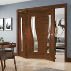 Premium Clear Glazed Bi-Folding Room Divider with Top Hung System and Multiple Configurations for Flexible Spaces