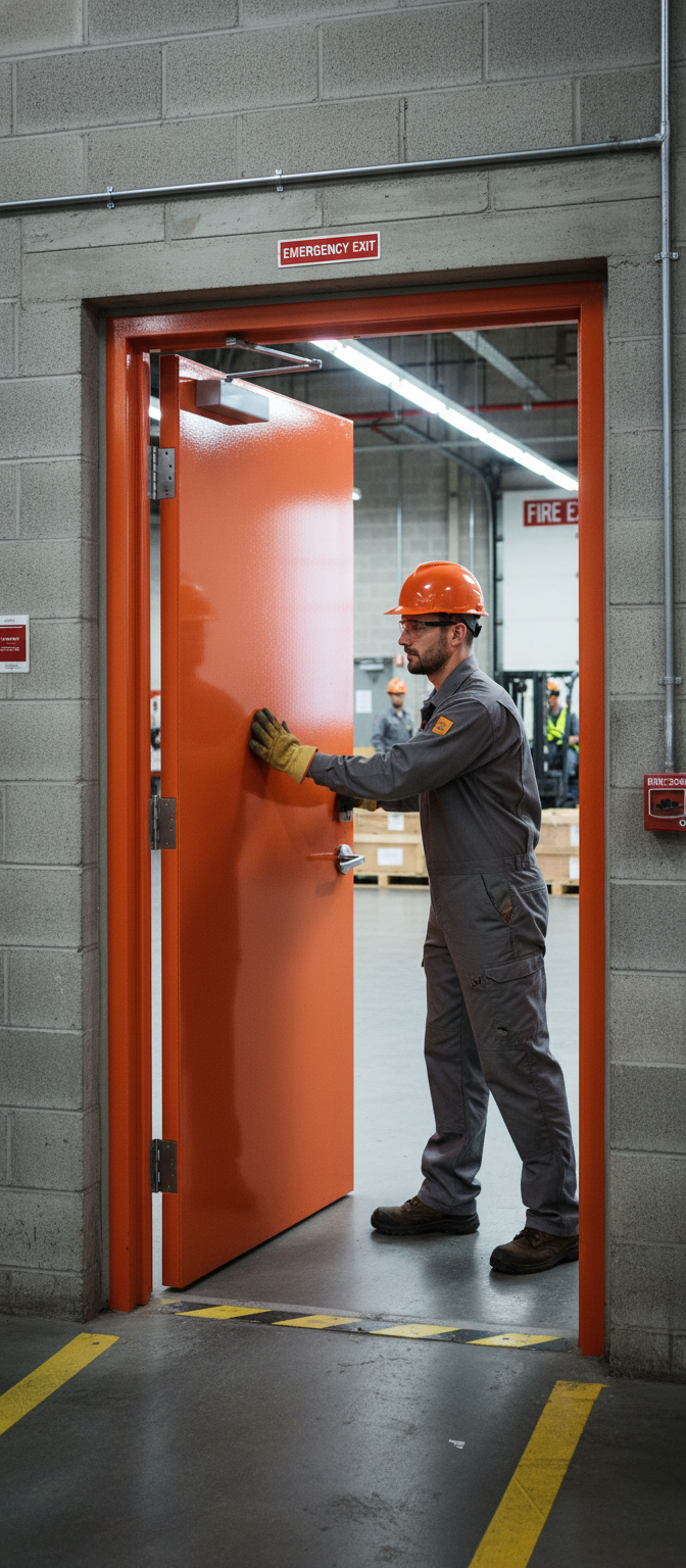 Premium High Gloss FD30 Fire Door - Custom Sizes, Designer Finish for All Homes - High-Quality Professional Grade for Industrial and Commercial App...