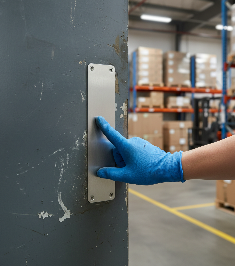 Premium Plain Finger Plate with Screws - Ideal for Commercial Projects and Easy Installation