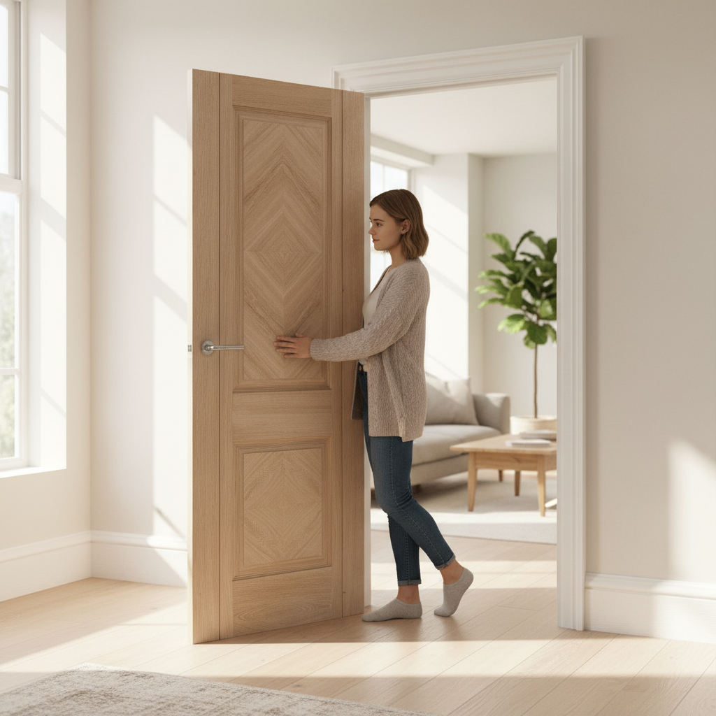 Premium Fully Finished Internal Door with Contemporary Design and Solid Two Panel Construction for Modern Interiors