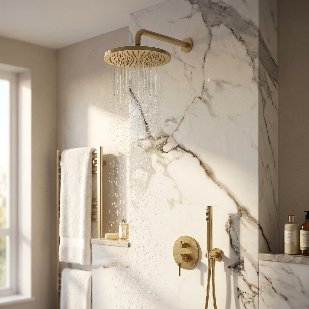 PVC Gloss Shower Wall Panel Wave Marble 2400mm x 1000mm 100% Waterproof - detail view