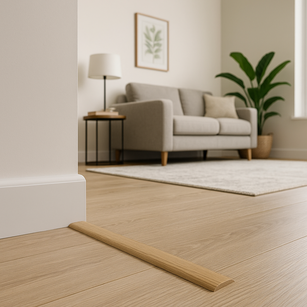1m Laminate Adapting Door Profile in Light Oak Finish