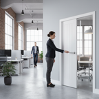 Premium Fire Rated Pocket Door System with Galvanised Steel Frame and Hardwood Jambs for Seamless Installation