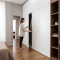 Premium Internal Painted Full-Shaker Wardrobe Cupboard Door with White Finish, Ideal for Modern Interiors
