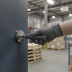 Premium Lever on Round Rose Modern Door Handle with Concealed Fix and 25-Year Guarantee