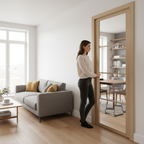 Premium Clear Glazed Pocket Door System with Galvanised Steel Frame and Adjustable Features for Modern Homes