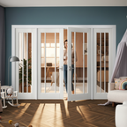 Premium Internal Room Divider Set with 3 Light Clear Glass Doors for Elegant Home Design - Image 2