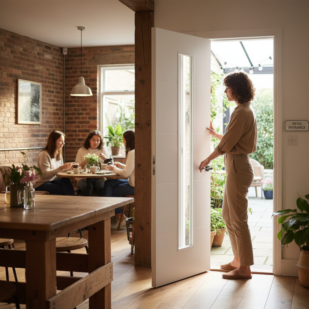 Premium Clear Glazed Panel Door with Toughened Safety Glass, Deep V-Groove Design, and Unfinished Ready to Paint Options