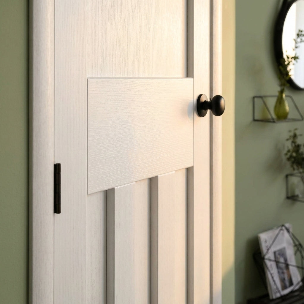1930's 4 Panel Made-to-Measure Internal White Primed Door - detail view
