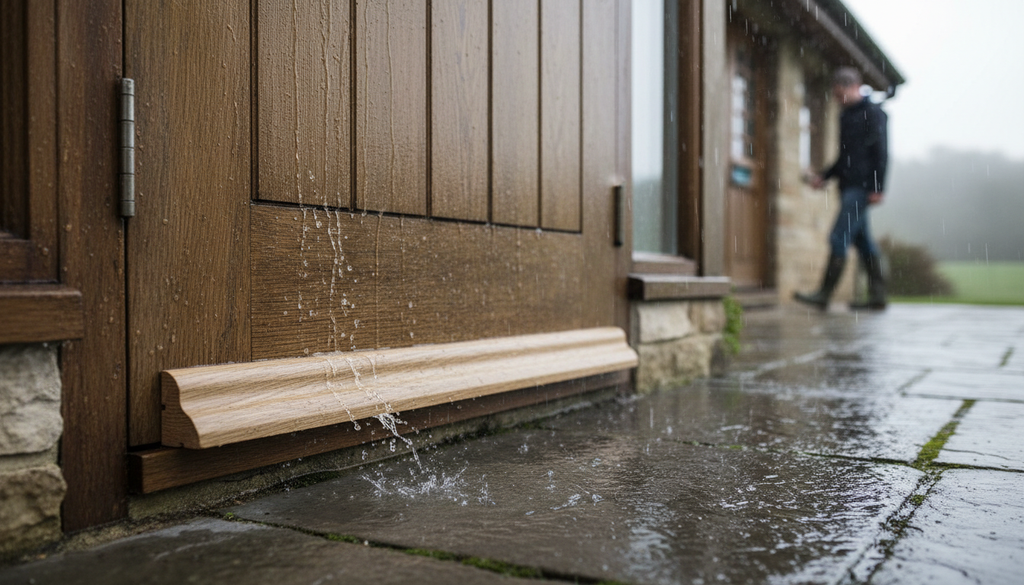 Premium Oak Weather Bar - 915mm Length for External Door Draught and Water Prevention