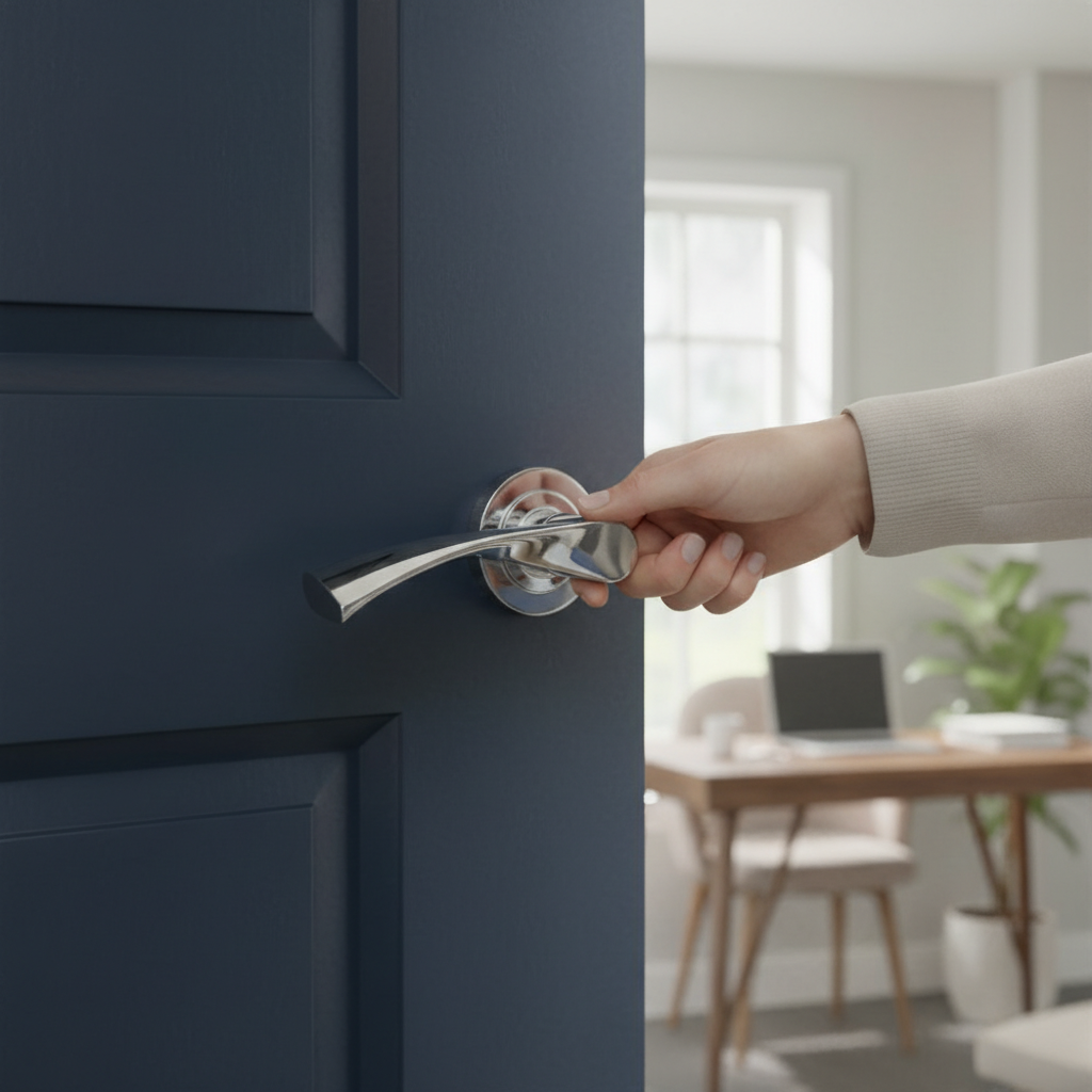 Premium Polished Chrome Door Handle Pack with Lever Design, Hinges, and Latch Options for Interior Doors