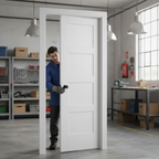 Premium Fire Rated Pocket Door System with 4 Panel Design and Galvanised Steel Frame for Seamless Installation