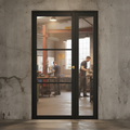 Premium Extra Slim 3L Fire Door with Fixed Sidelight and Frame for Modern Industrial Spaces
