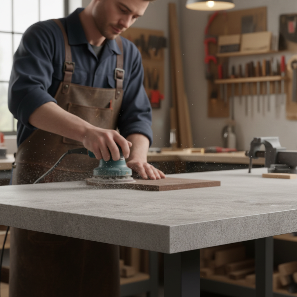 Premium Compact Square Edge Laminate Worktop 3050mm x 650mm x 12.5mm with Stone Effect Finish for Modern Kitchens