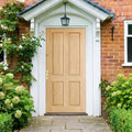 External Oak Door Unfinished 4 Panel Solid Timber Core