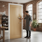 Premium Oak Internal Door with Solid Core, Customizable Size and Fire Door Option for Enhanced Safety